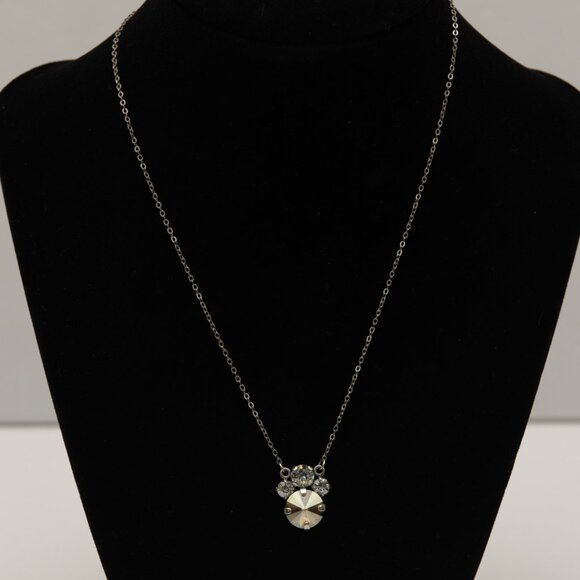 Sabika Swarovski Crystal Necklace Champagne Silver - Picture 2 of 10